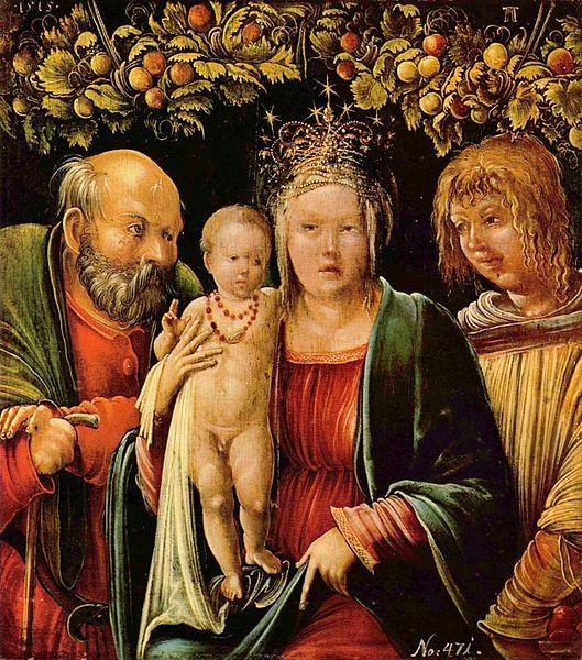 Albrecht Altdorfer Heilige Familie mit einem Engel oil painting picture